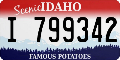 ID license plate I799342
