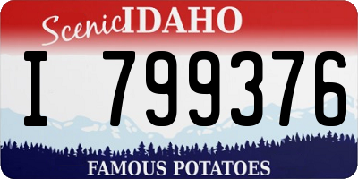 ID license plate I799376