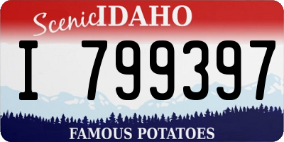 ID license plate I799397