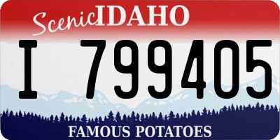 ID license plate I799405