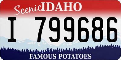 ID license plate I799686
