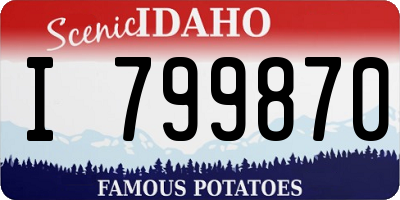 ID license plate I799870