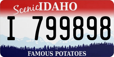ID license plate I799898