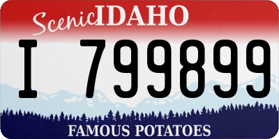 ID license plate I799899