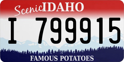 ID license plate I799915