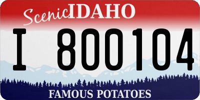 ID license plate I800104