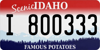 ID license plate I800333