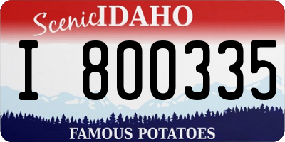 ID license plate I800335