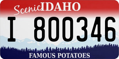 ID license plate I800346