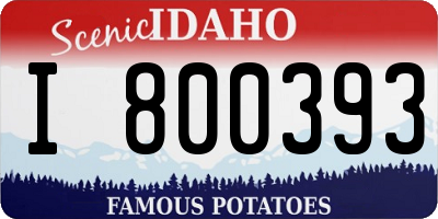 ID license plate I800393