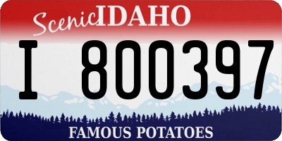 ID license plate I800397