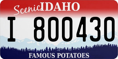 ID license plate I800430