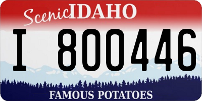 ID license plate I800446