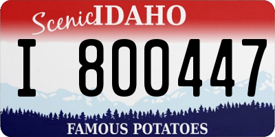 ID license plate I800447
