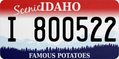 ID license plate I800522
