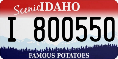 ID license plate I800550