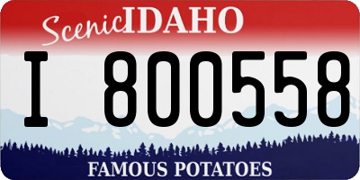 ID license plate I800558