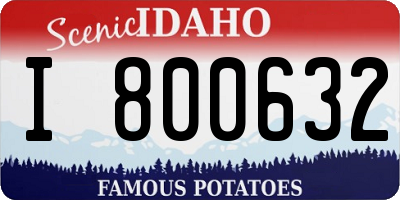 ID license plate I800632