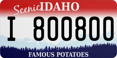 ID license plate I800800