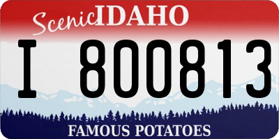 ID license plate I800813