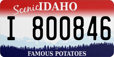 ID license plate I800846