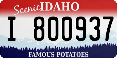ID license plate I800937