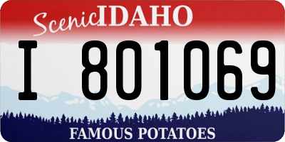 ID license plate I801069