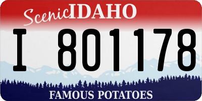 ID license plate I801178