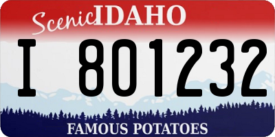 ID license plate I801232
