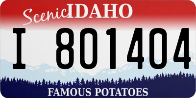 ID license plate I801404