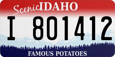 ID license plate I801412