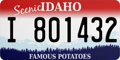 ID license plate I801432
