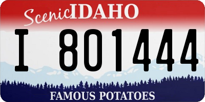 ID license plate I801444