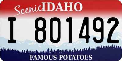 ID license plate I801492