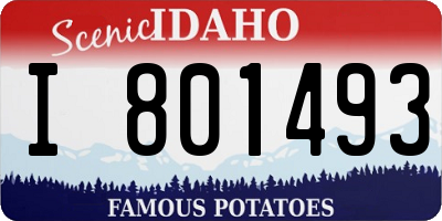 ID license plate I801493