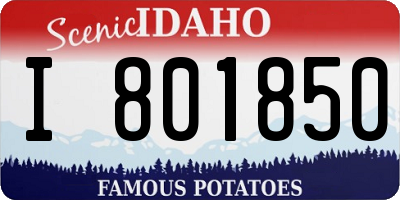 ID license plate I801850