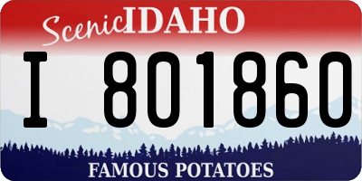 ID license plate I801860