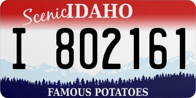 ID license plate I802161