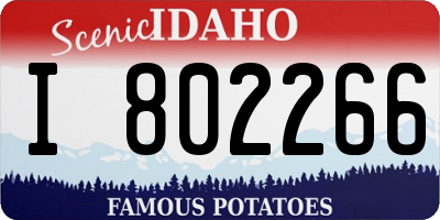ID license plate I802266