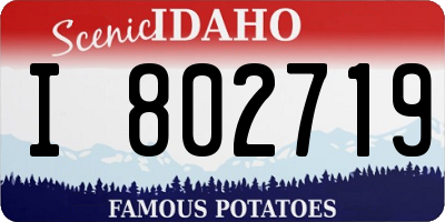ID license plate I802719
