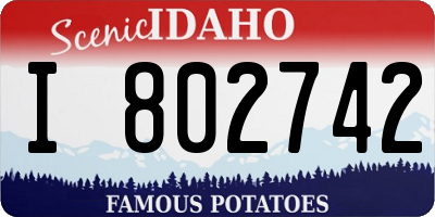 ID license plate I802742