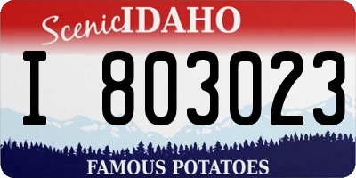 ID license plate I803023