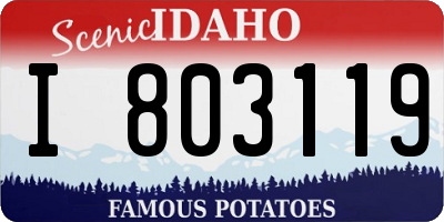 ID license plate I803119