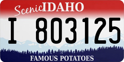 ID license plate I803125