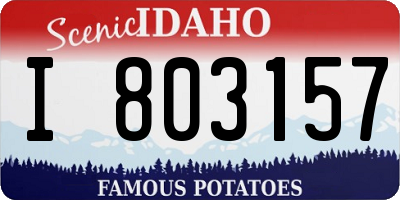 ID license plate I803157