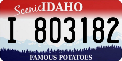 ID license plate I803182