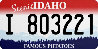 ID license plate I803221