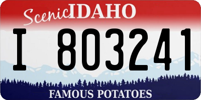 ID license plate I803241