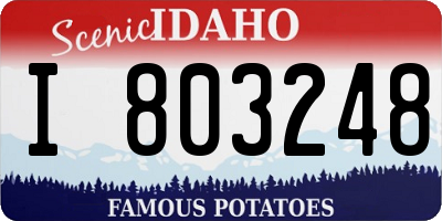 ID license plate I803248