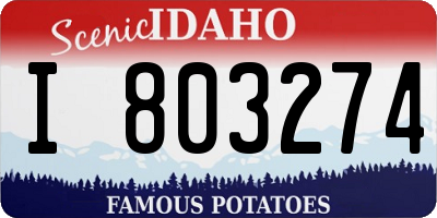 ID license plate I803274